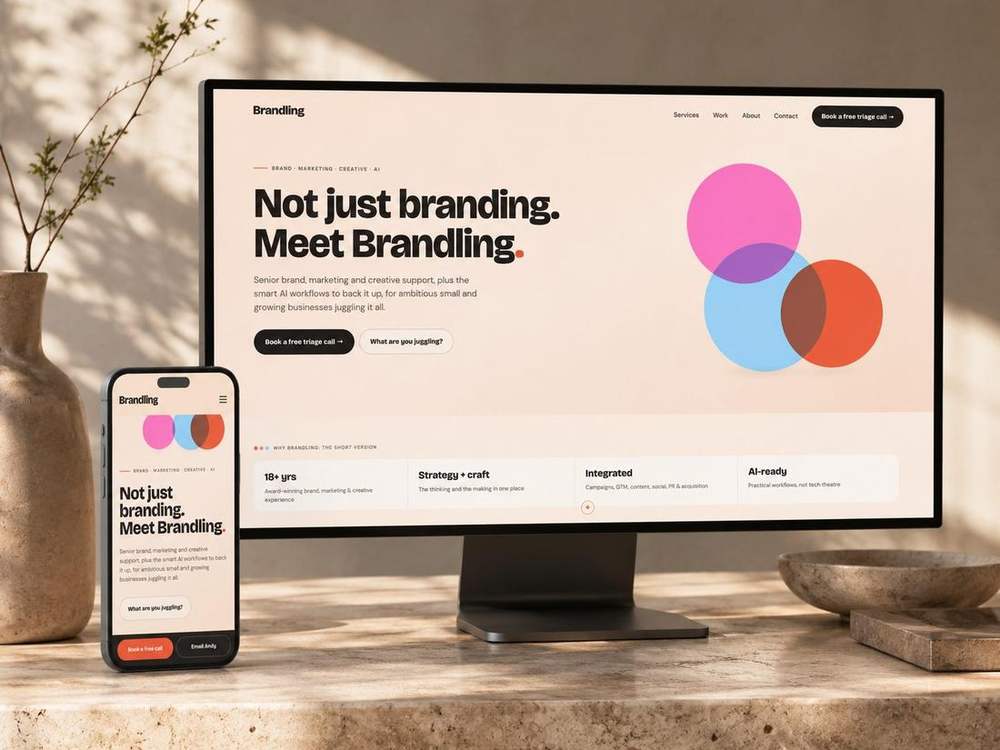 The Brandling brand and website across devices